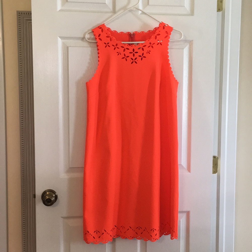 Orange j crew dress